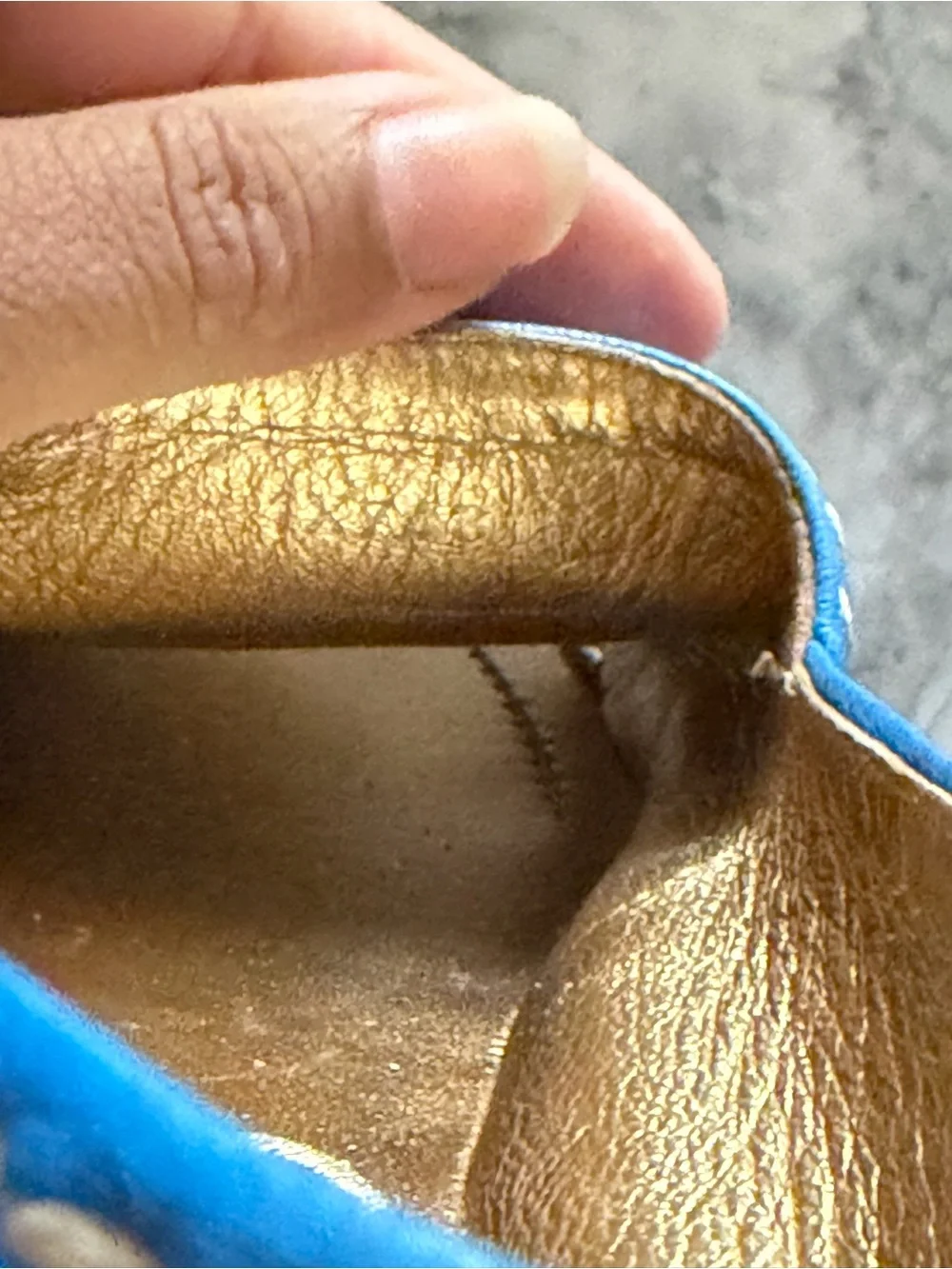 Prada Blue Leather Espadrille Platform Slip-On
